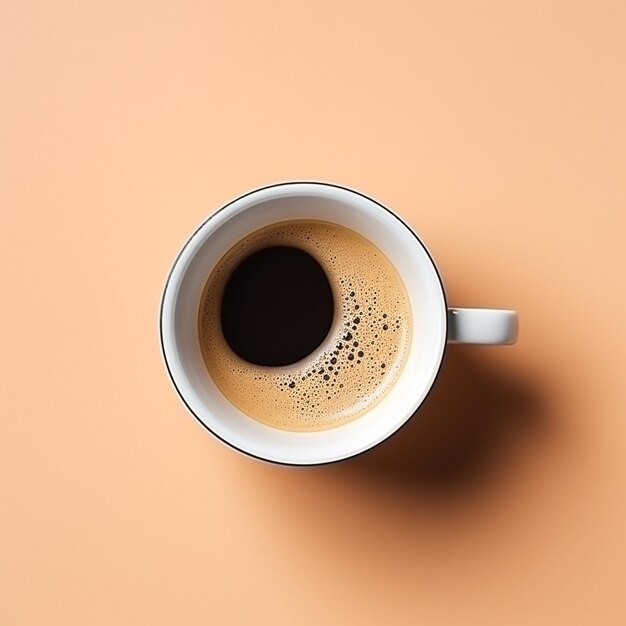 Cup of hot coffee minimalist