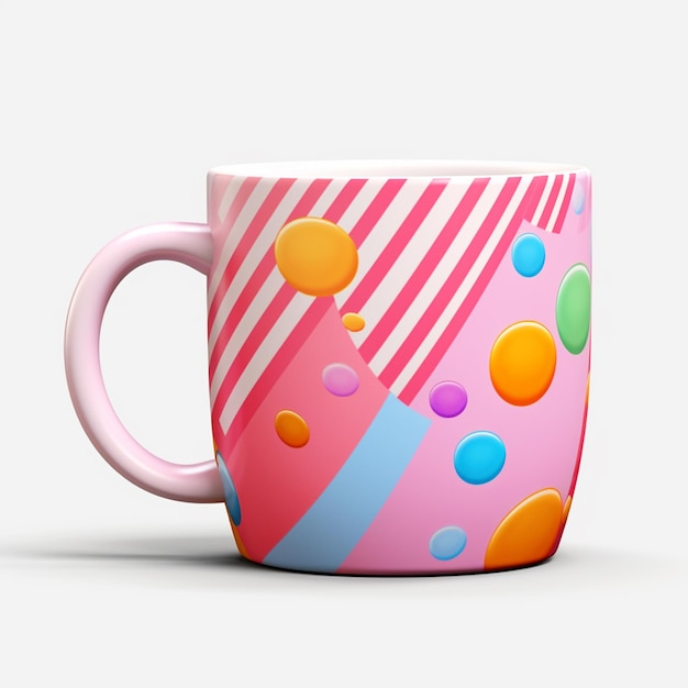 Photo cup mockup on isolated background