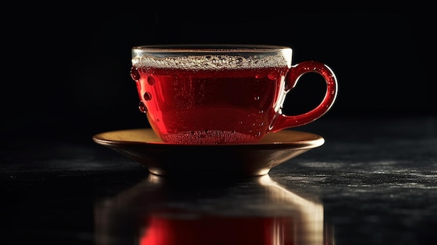 A cup of red tea withgenerative ai