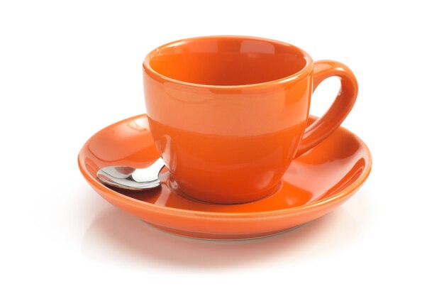 Cup and saucer isolated 