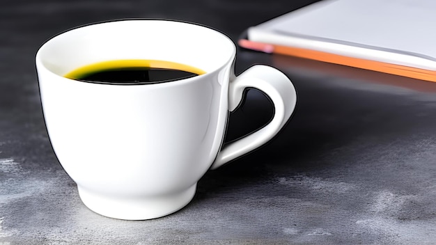 A cup on the table background