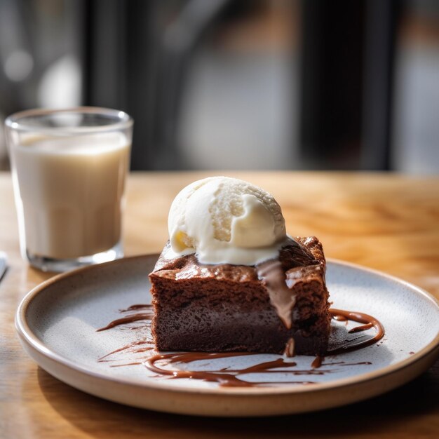 A cup take away of coffee and muffin in a serving plate