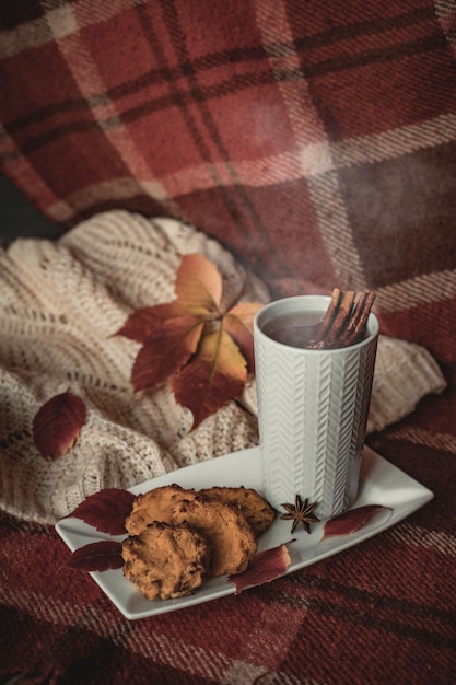 cup of tea and cookies