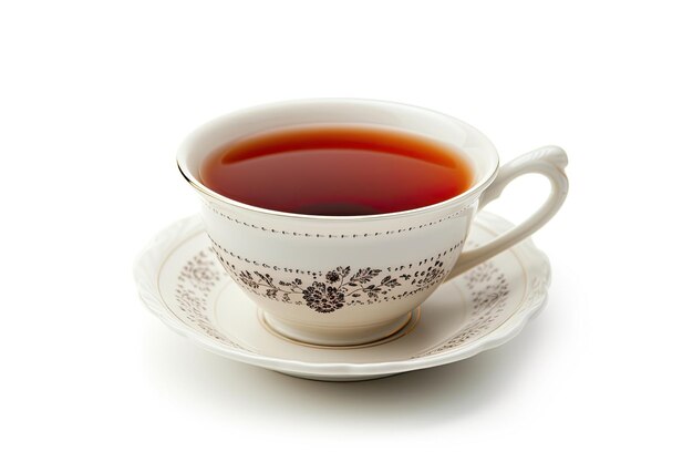 Foto una tazza di tè isolata su uno sfondo bianco