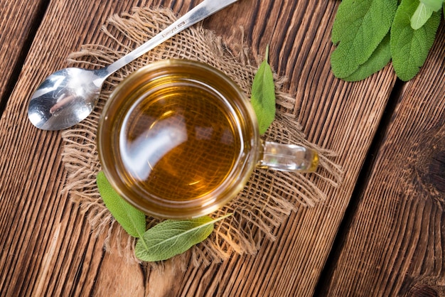 Photo cup of tea sage