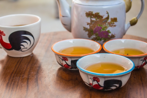 Photo cup of tea on the table