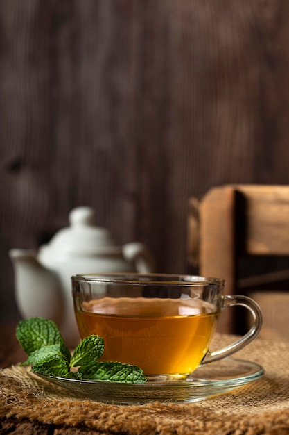 Cup of tea on the table