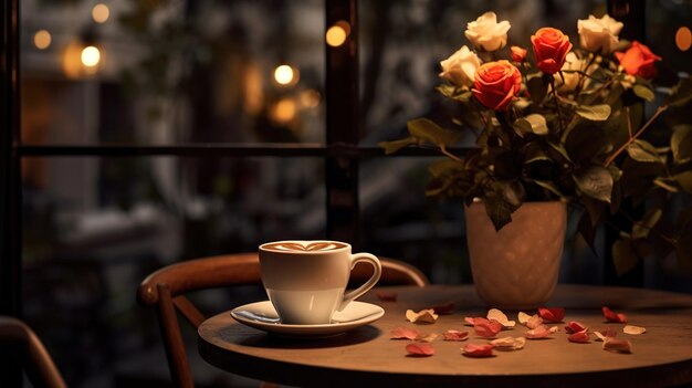 Photo a cup of tea on the table