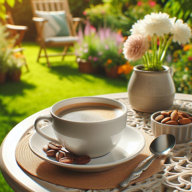 A cup of tea on a table