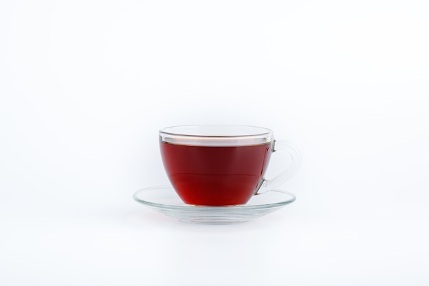 Photo cup of tea on a white background