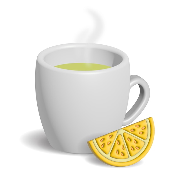 cup of tea with lemon warm warming
