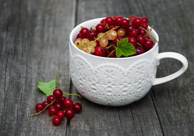 Cup with red currant