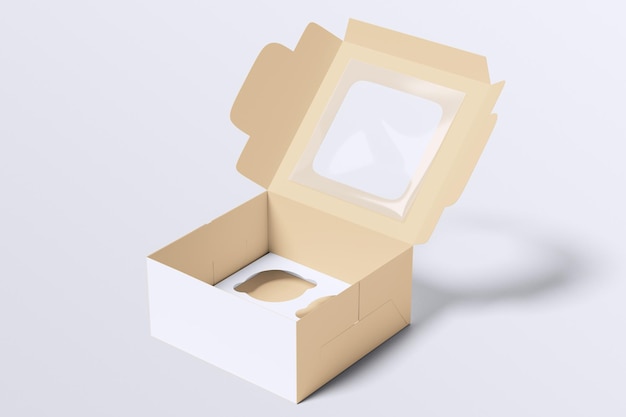 Cupcake Box Packaging Mockup