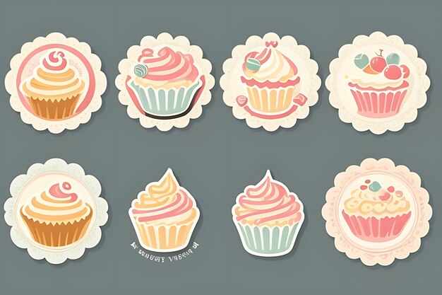 cupcake clipart stickers