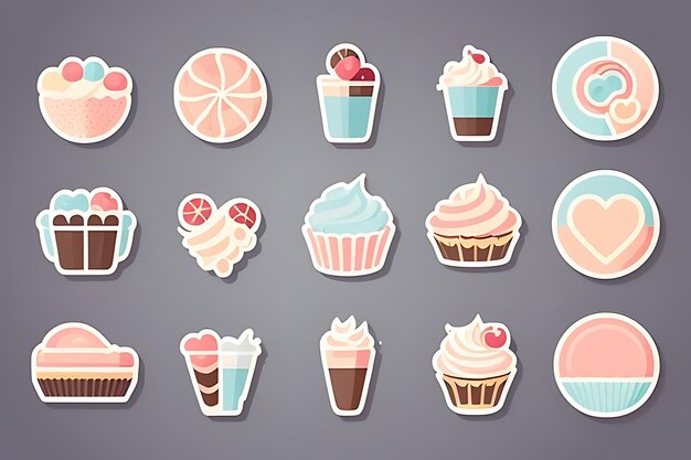 cupcake clipart stickers