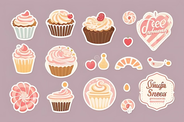 cupcake clipart stickers