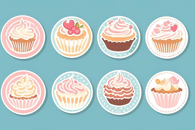 cupcake clipart stickers