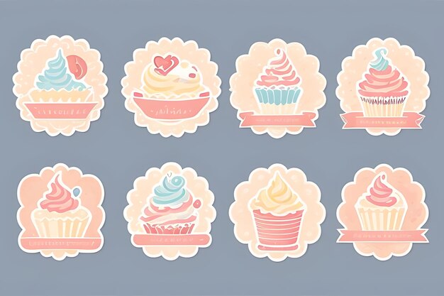 cupcake clipart stickers