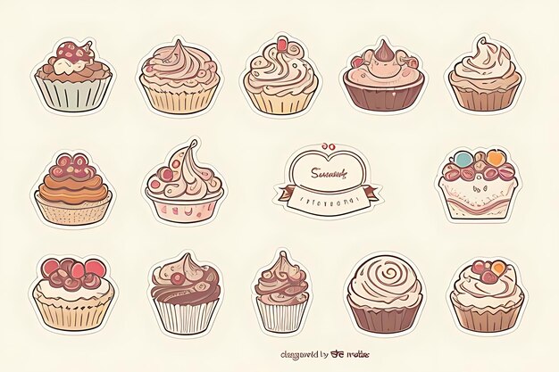 cupcake clipart stickers