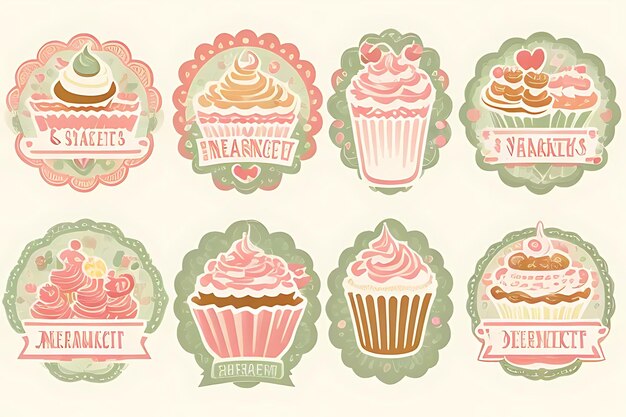 Photo cupcake clipart stickers