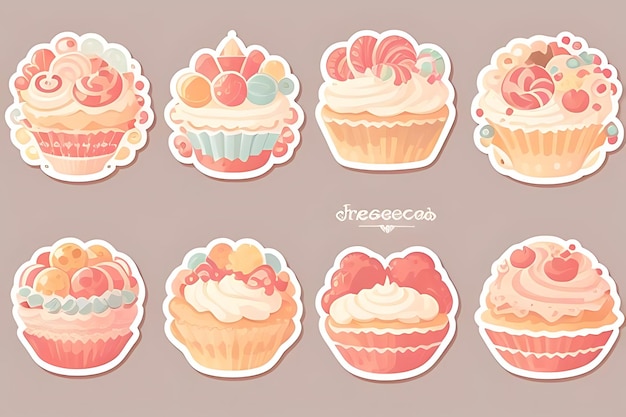 cupcake clipart stickers