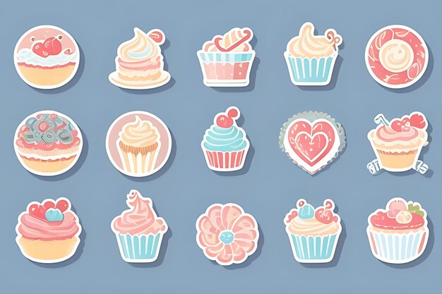 cupcake clipart stickers