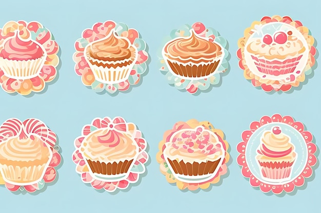 cupcake clipart stickers