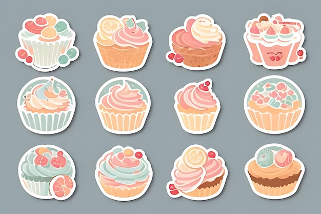 cupcake clipart stickers