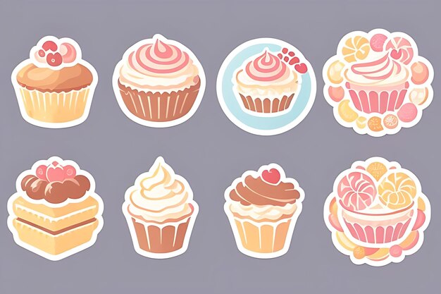 cupcake clipart stickers