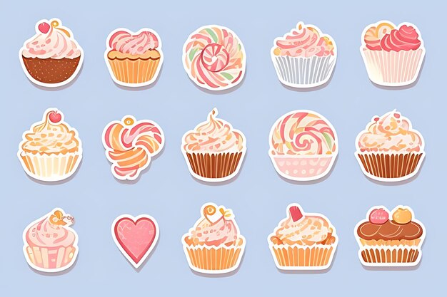 cupcake clipart stickers