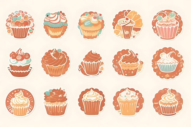 cupcake clipart stickers