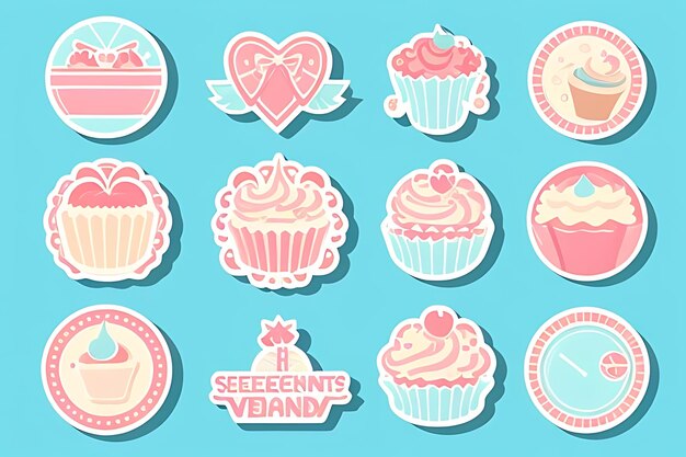 cupcake clipart stickers