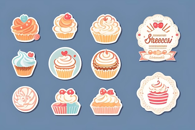 Photo cupcake clipart stickers