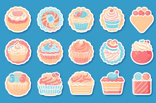 cupcake clipart stickers