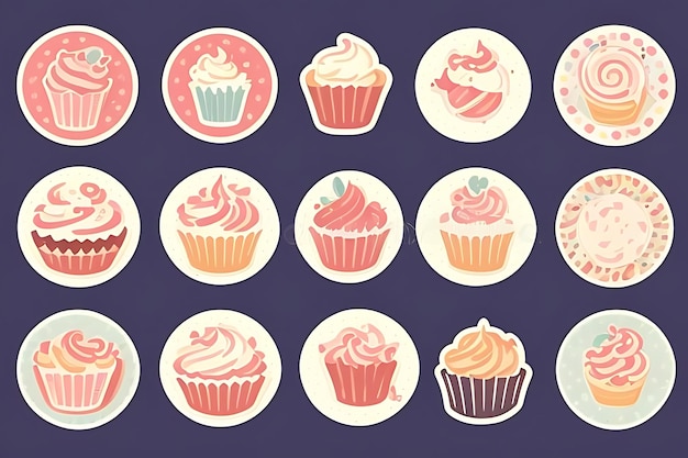 Photo cupcake clipart stickers