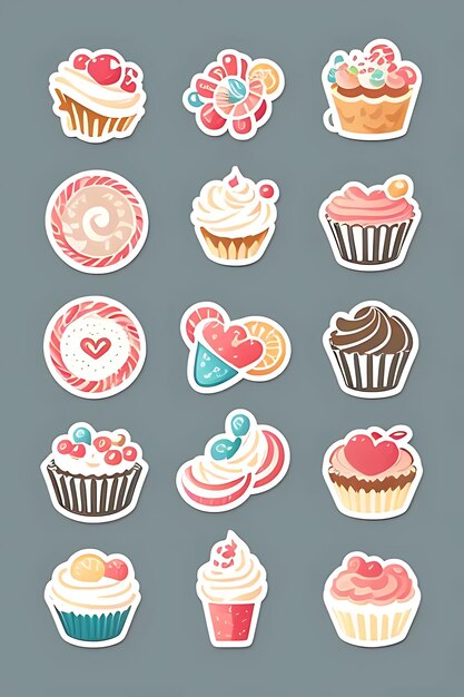 Photo cupcake clipart stickers