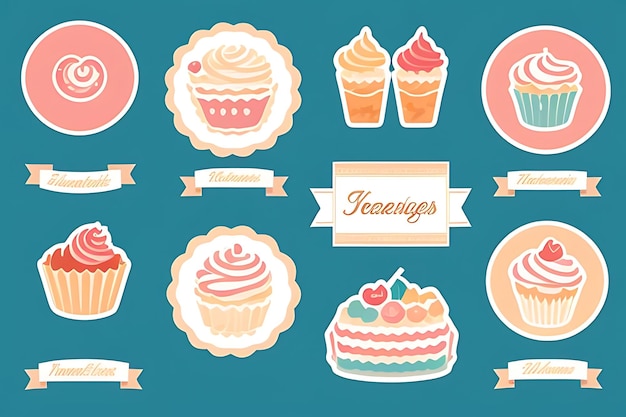 Photo cupcake clipart stickers