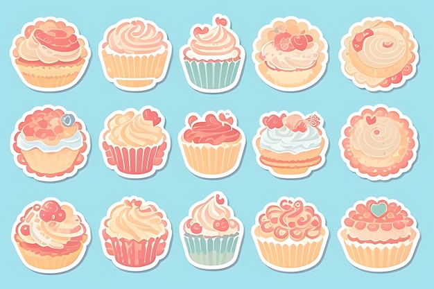 Photo cupcake clipart stickers