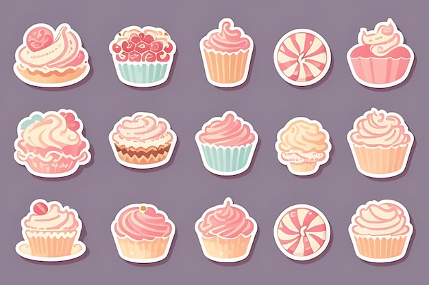 cupcake clipart stickers