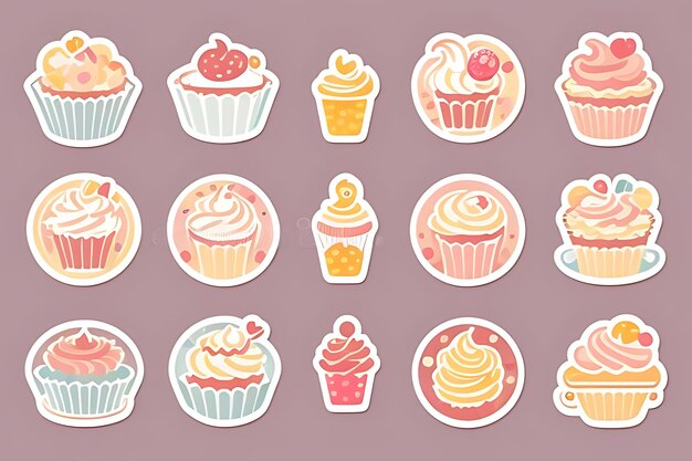 cupcake clipart stickers