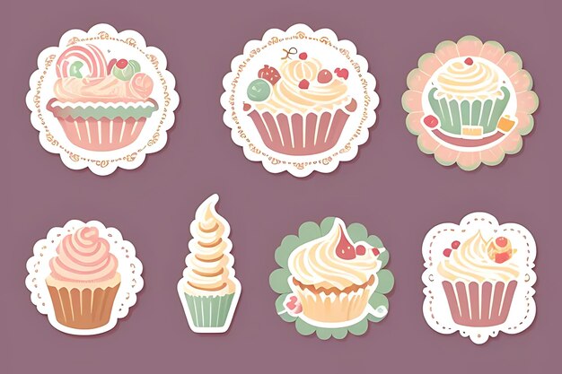 cupcake clipart stickers