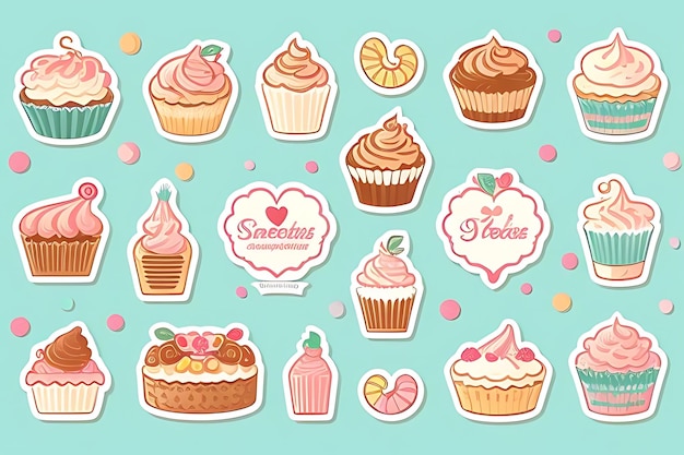 cupcake clipart stickers