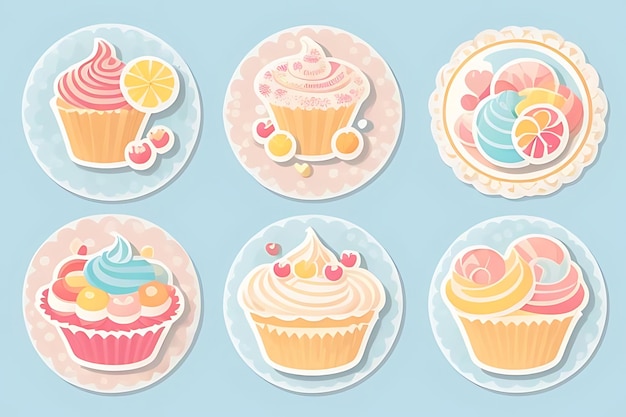 Photo cupcake clipart stickers