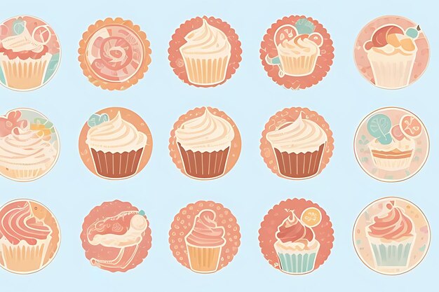 cupcake clipart stickers