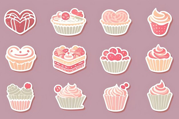 Photo cupcake clipart stickers