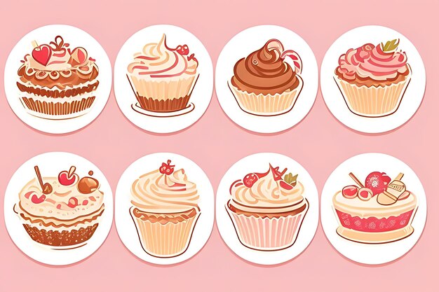 cupcake clipart stickers