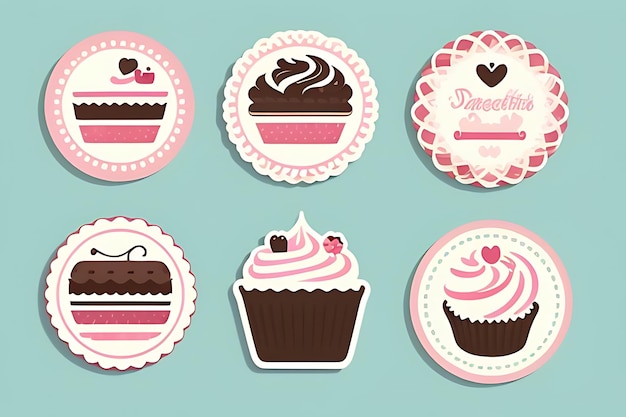 Photo cupcake clipart stickers