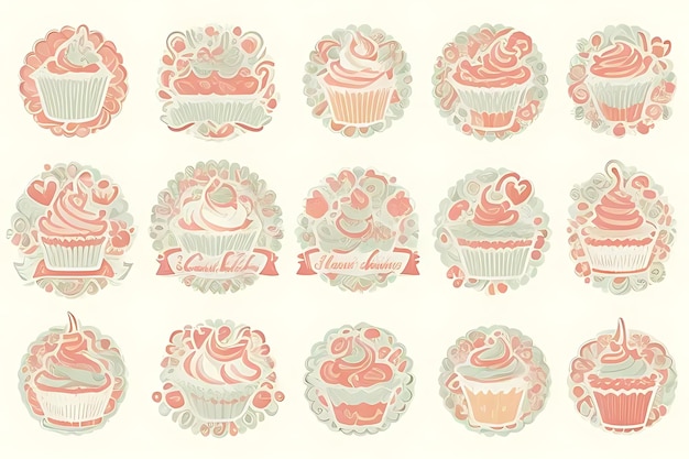 Photo cupcake clipart stickers