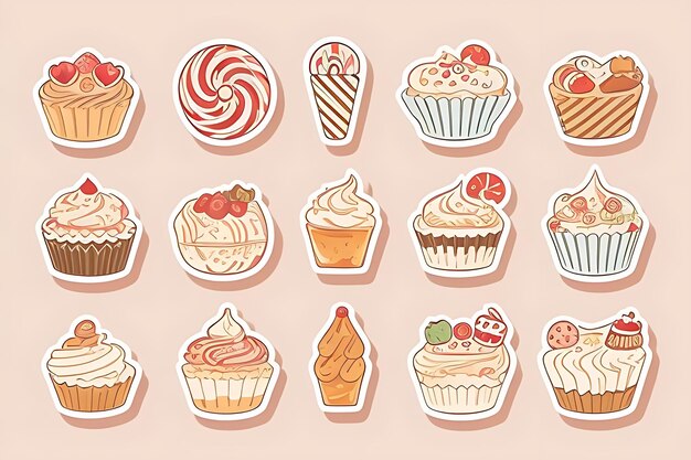 cupcake clipart stickers