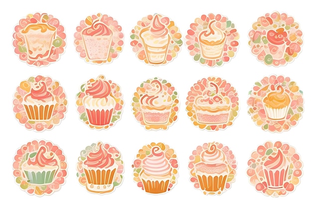 cupcake clipart stickers